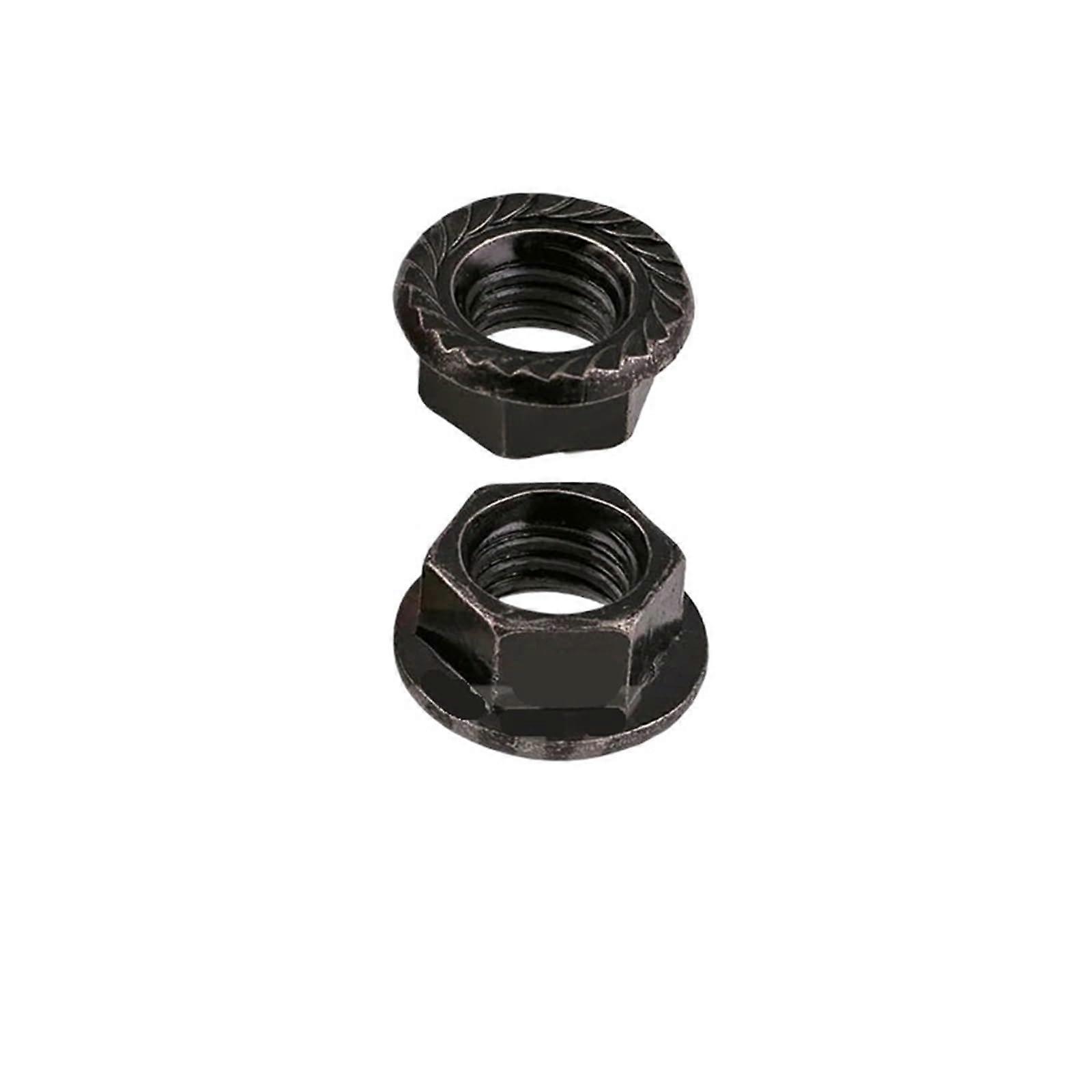 M3 M4 M5 M6 M8 M10 M12 Hex Flange Nuts with Serrated Edges, Hex Washers, Lock Nuts, Zinc-Plated Carbon Steel for Bolts, M10 (5pcs)