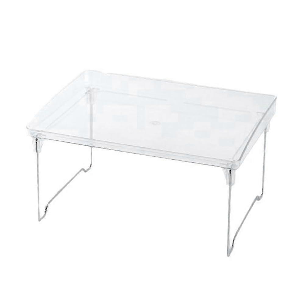 Transparent acrylic storage box for desk, student dormitory, office, household storage shelf, foldable raised shelf