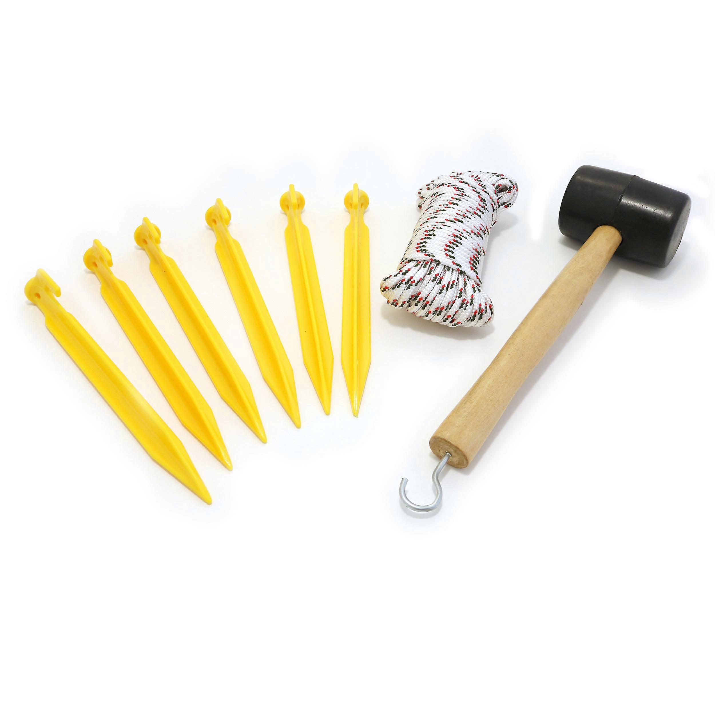 Coghlan's ABS Peg 6-Pack with 50' Cord and Mallet