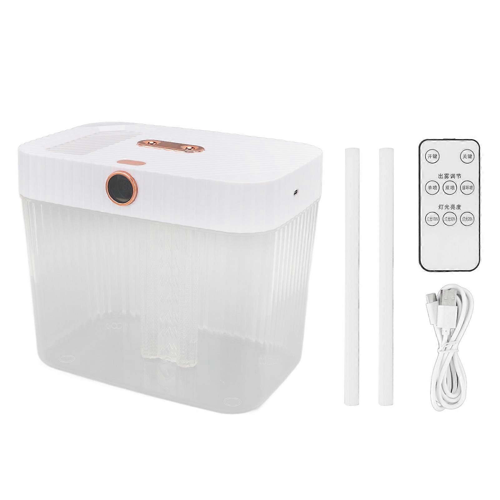 5L USB Humidifier, Mist Diffuser, Remote Control, Auto Shut-Off, Light, Low Noise Cool Mist Maker for Home, White
