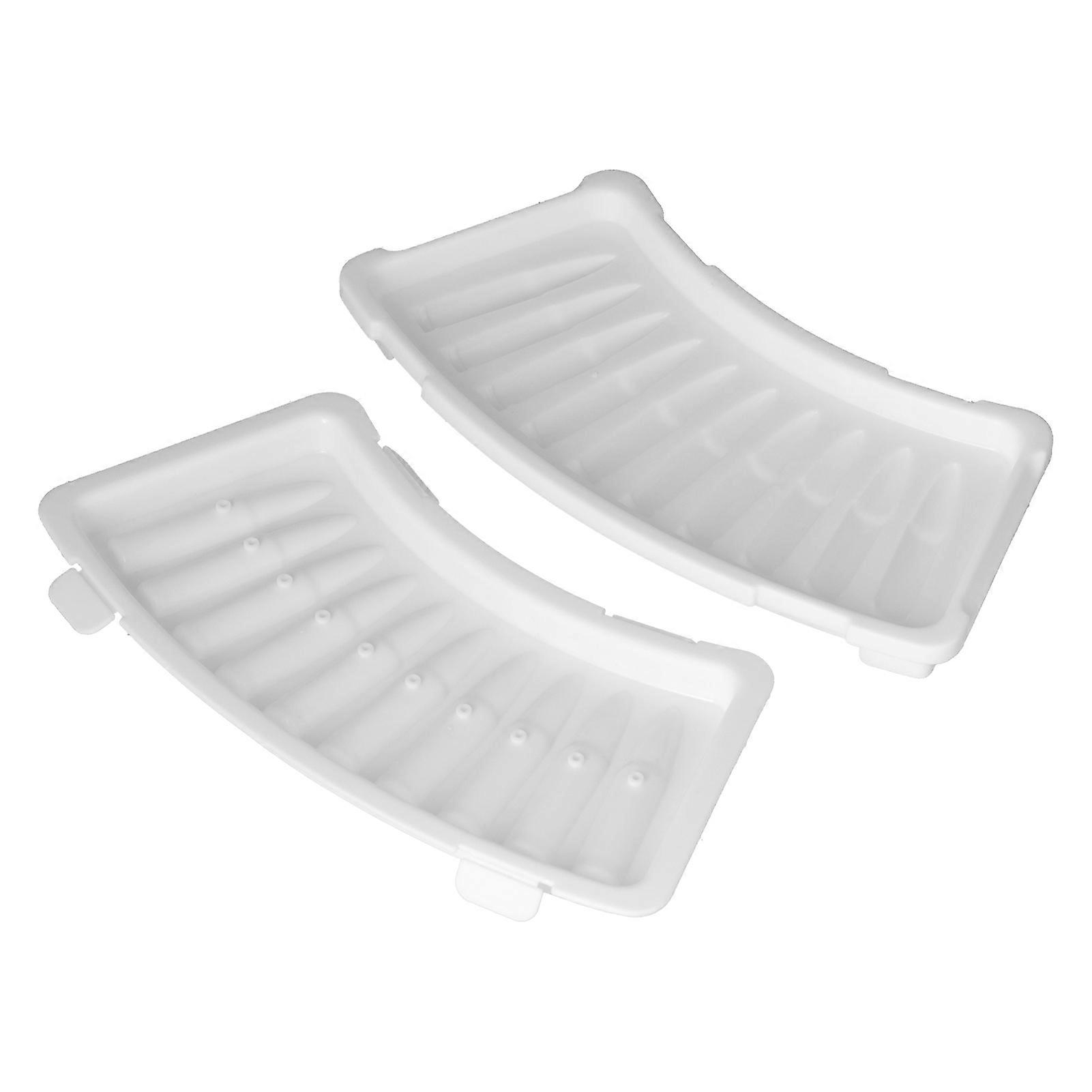 2-Piece Innovative Shape Ice Tray with Lid, White Multifunctional Ice Maker Mold for Home in Summer