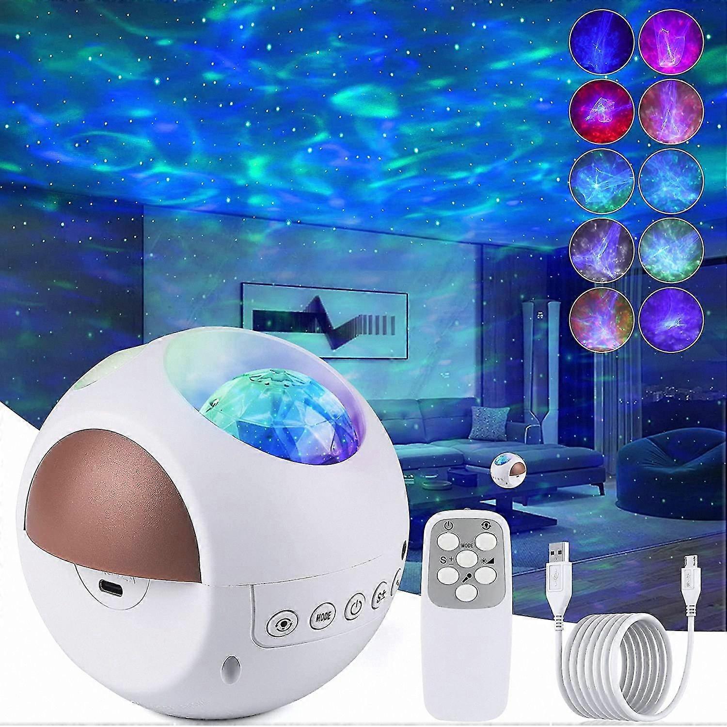 LED Star Projector for Bedroom, Bluetooth Galaxy Light with Timer and Voice Control, Home Decor for Adults