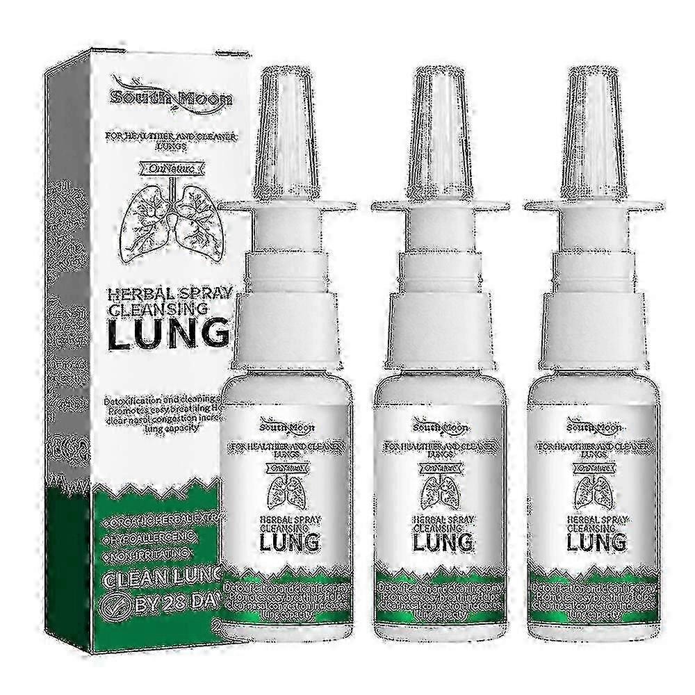 Lung Cleansing Herbal Spray for Smokers - 1-3pcs Anti Snoring Solution to Clear Nasal Congestion, Stop Snoring & Feel Tw Happy H