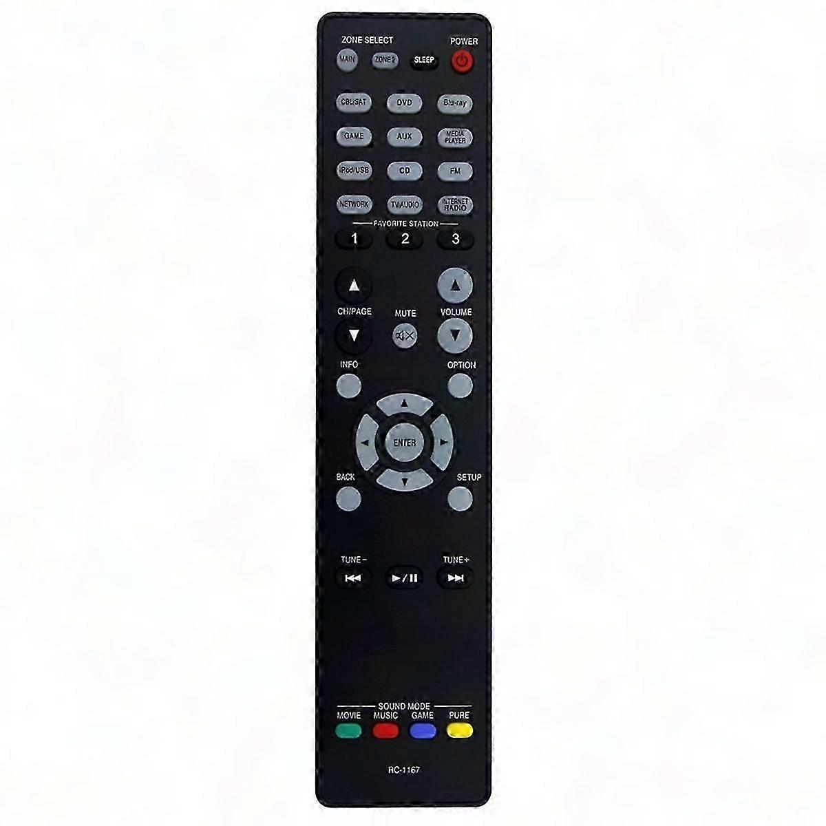 Denon AVR Remote Control Replacement for AVR-2113 AVR-2113CI AVR-1913 AVR-2313CI AVR-2313 AVR2113 AVR2113CI RC-1167