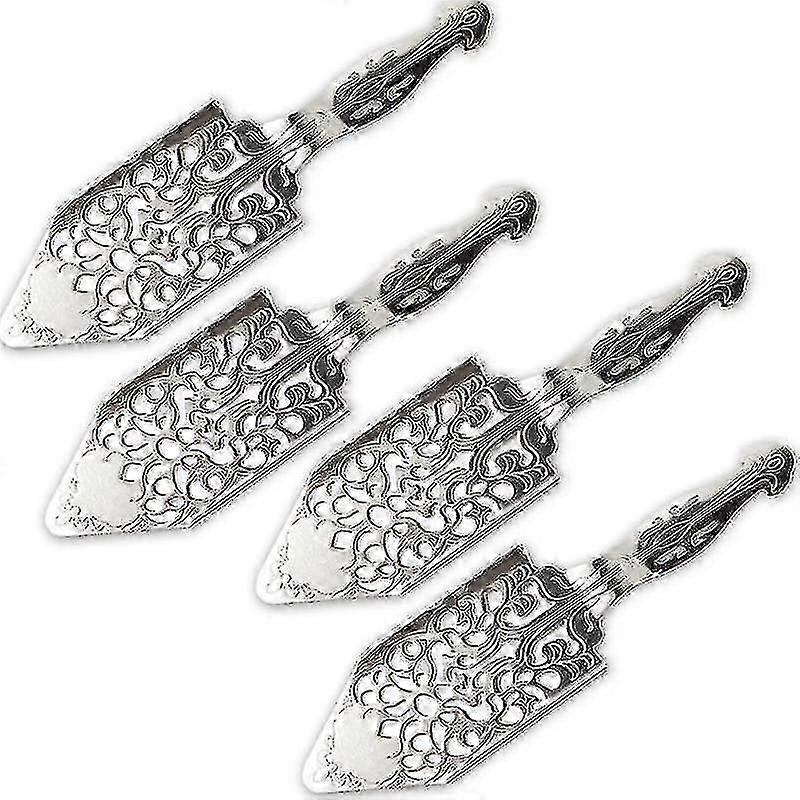 4PCS الفولاذ المقاوم للصدأ الأفسنتين ملاعق خمر كوكتيل بار كوب زجاجي شرب مرشح مجوف من ملعقة الأفسنتين