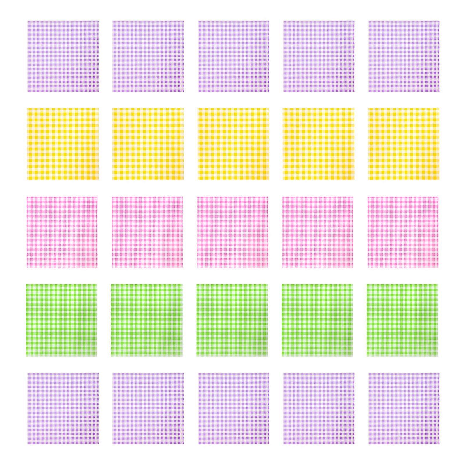 User friendly Sandwich Paper 200 Count Oilproof Baking Sheets 22cm Square Grid Design 4 Color Option 4 color combination