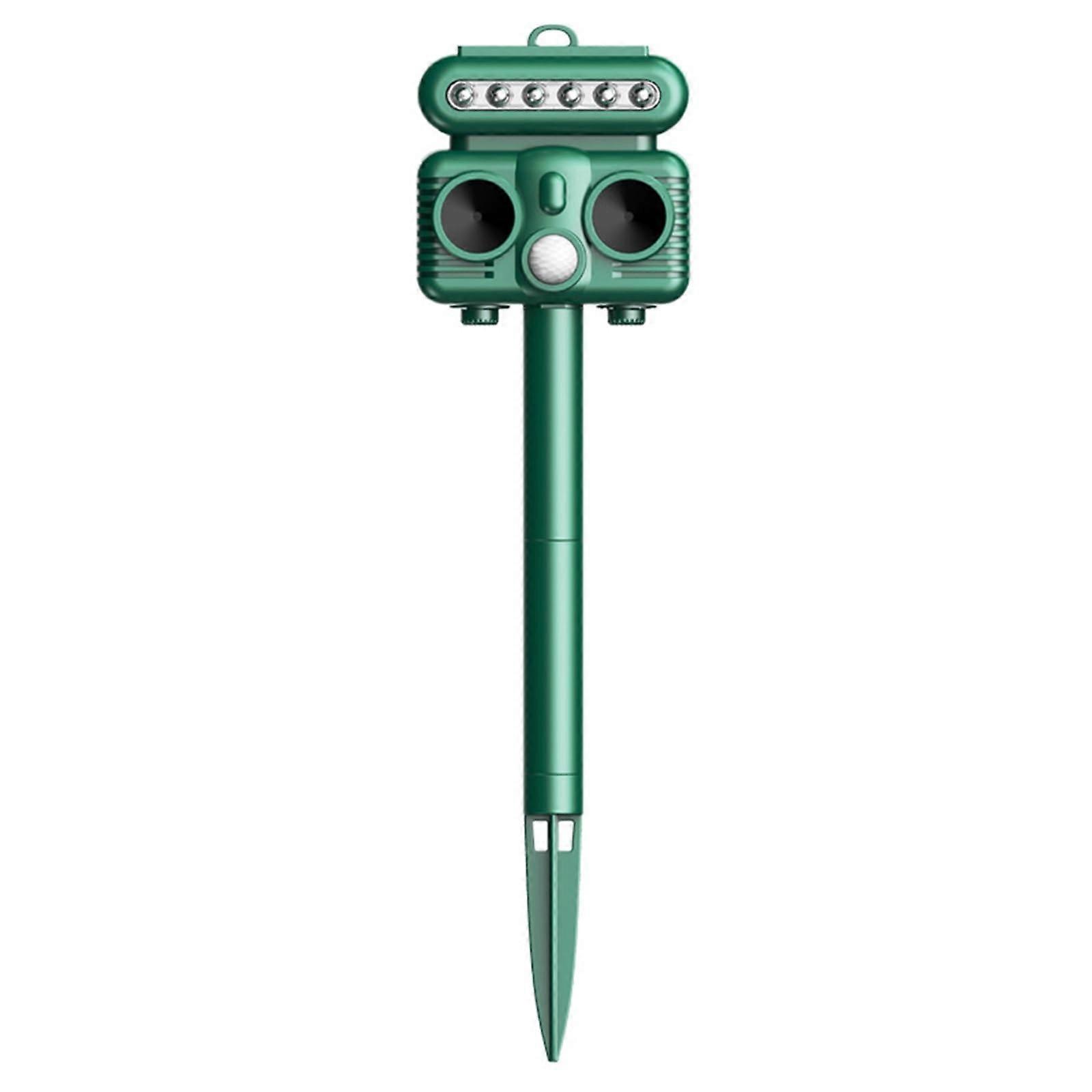 Cat Repellent Garden Solar Powered Ultrasonic Deterrent with Adjustable Sensitivity Waterproof Flashing LED Light