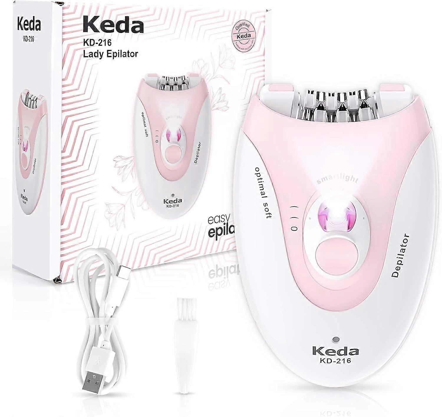 Epilator, Rechargeable Cordless, Compact Hair Removal For Women, Gentle On Skin, For Face, Legs, Bikini, Arms