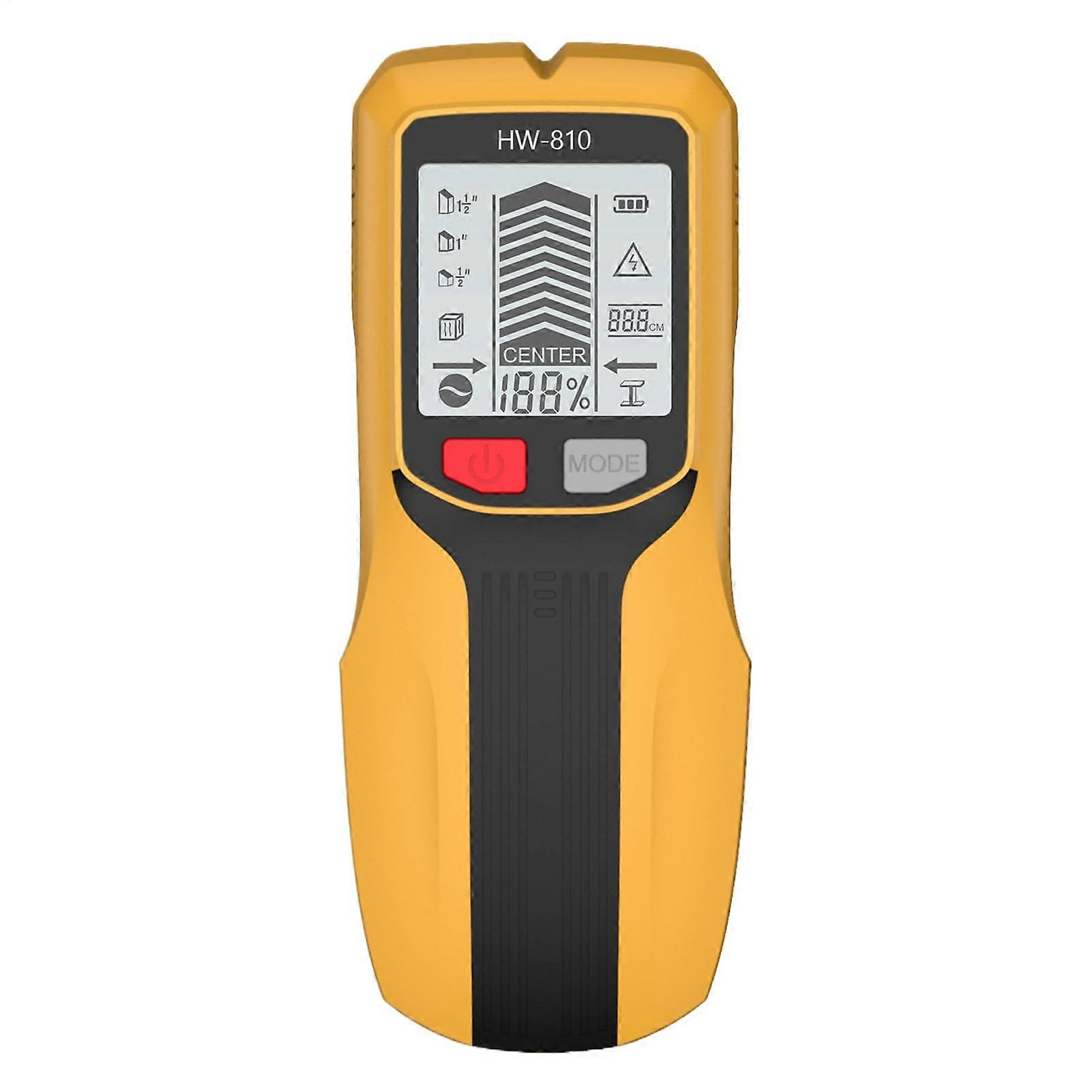 Wall Detector Scanner Handheld Magnetic Stud Finder With LCD Display Framing And Drywall Yellow