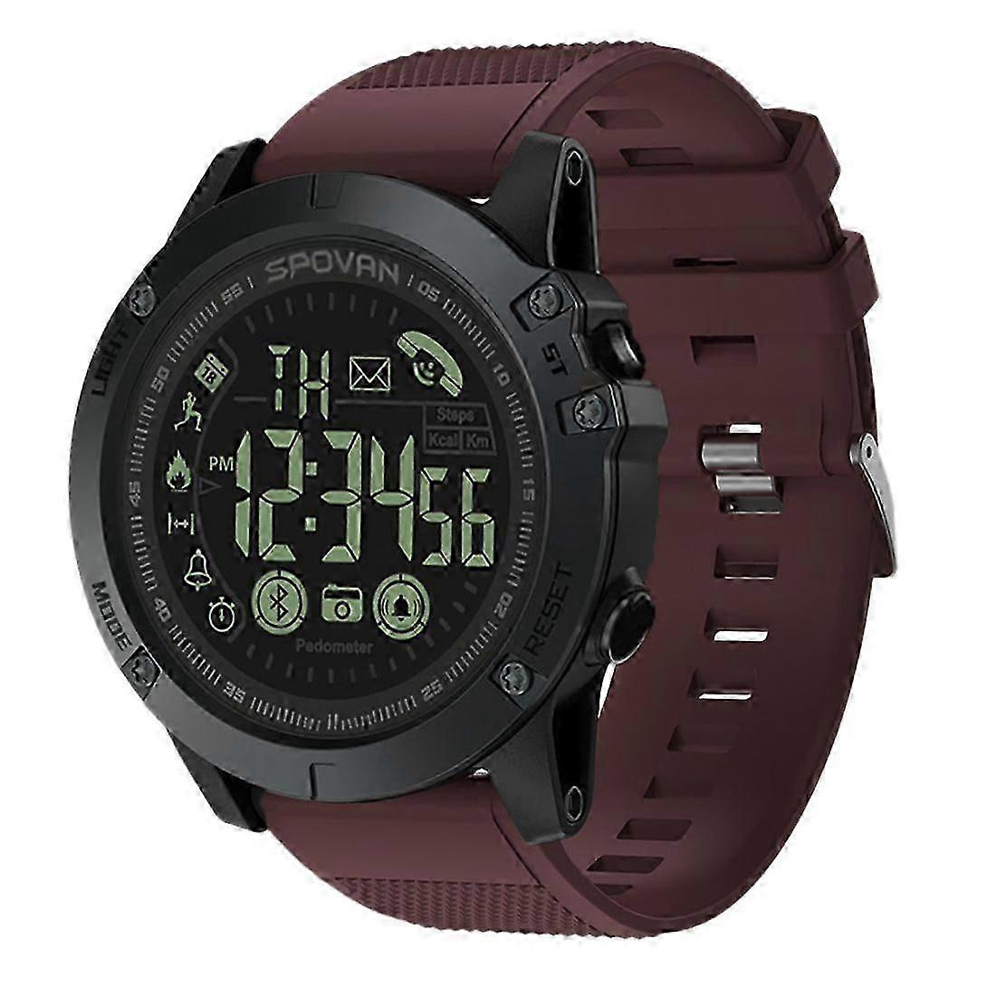 PR1-2 Smart Watch Men Professional 5ATM Waterproof Bluetooth Call Digital Alarm Clock Red