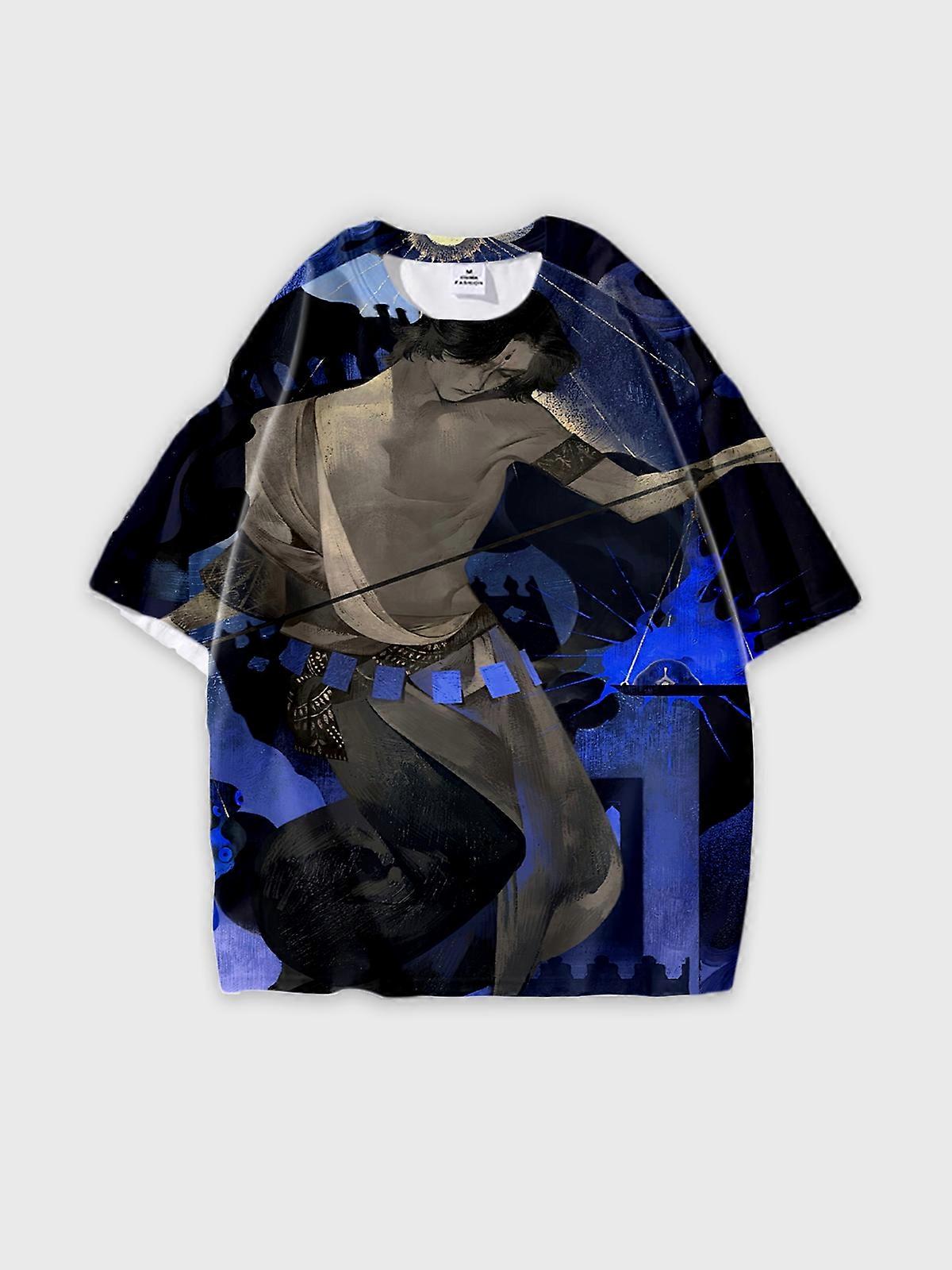 T-Shirt Short Sleeve Round Neck, Summer Casual Loose Graphic Tee, Unisex Sultan’s Game V3775