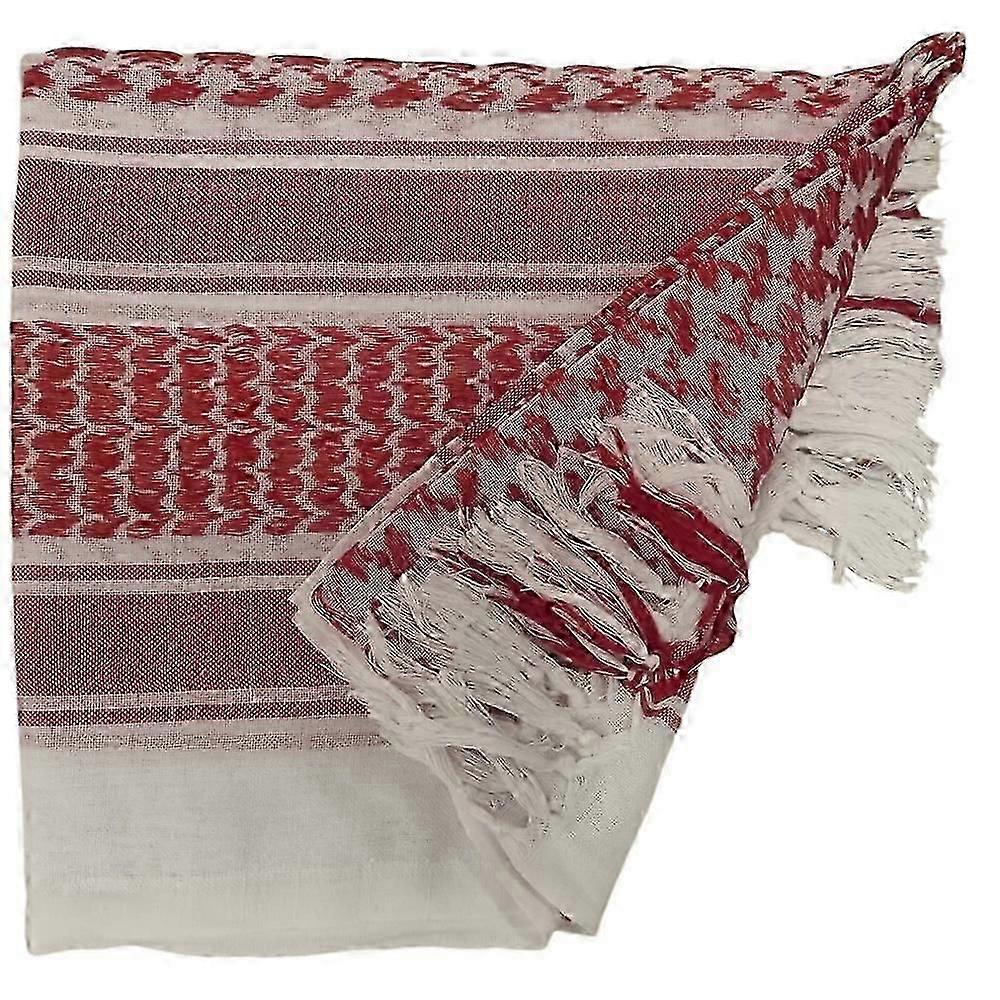 パレスチナのショールKeffiyeh - 赤と白 - スカーフ