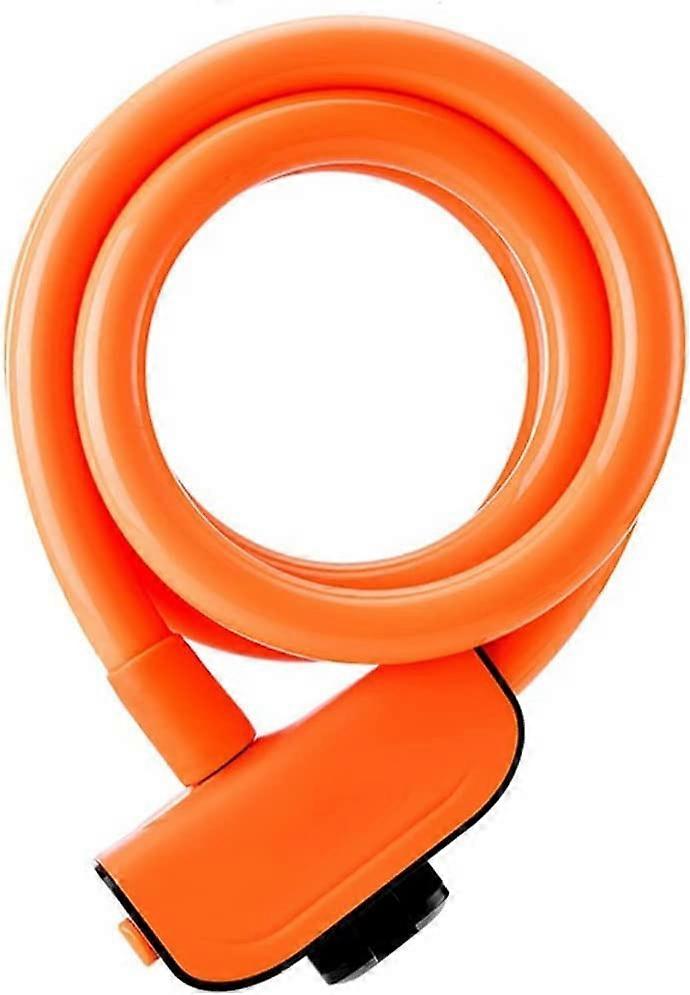 Mountain Bicycle Lock AntiTheft Steel Chain Lock Ring Lock Cycling Cable Lock Bike Motorcycle Lock Orange