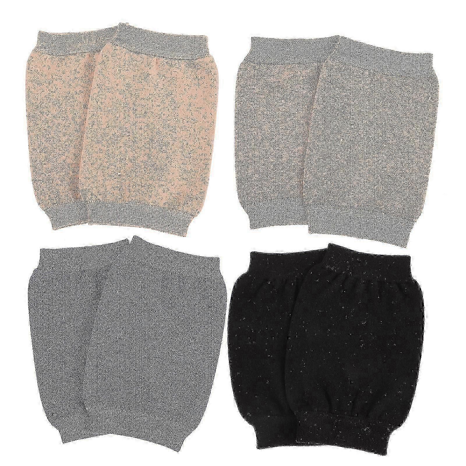 4 זוגות כרית שרוול מגן מגן מחממי ברכיים ורגליים תרמיים ספורטיביים