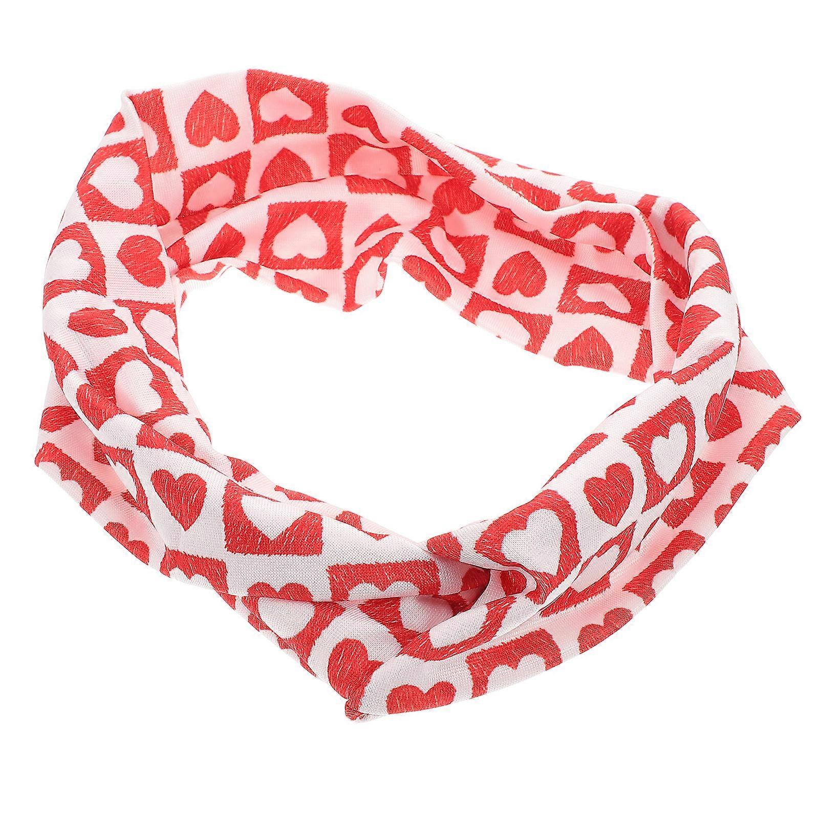 Red Polyester Wide Band Headband for Yoga Running and Holiday Parties Stylish Hair Styling Accessory 1Pack