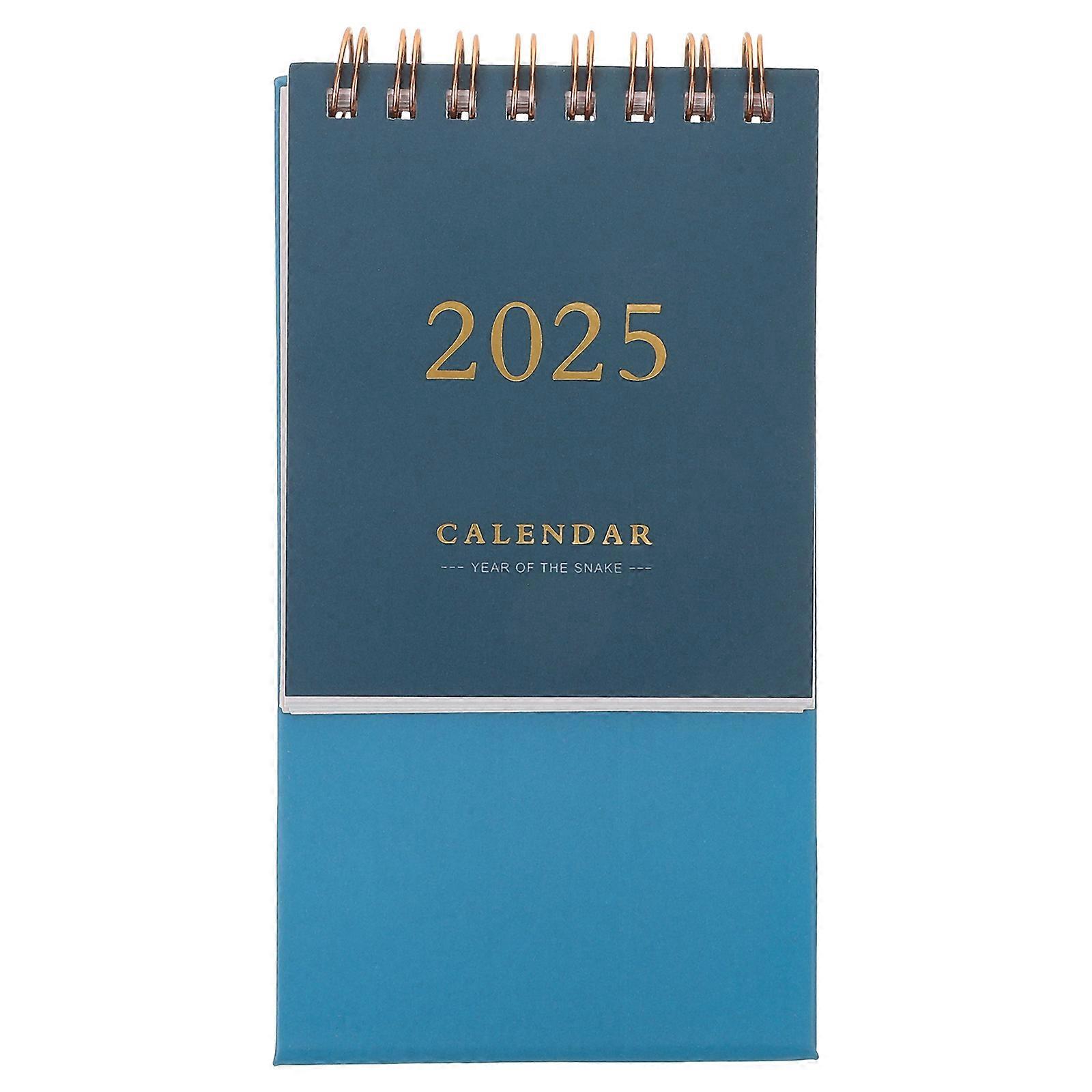 Mini Desk Calendar 2024 2025 Table Calendar Desktop Spiral Binding Decor