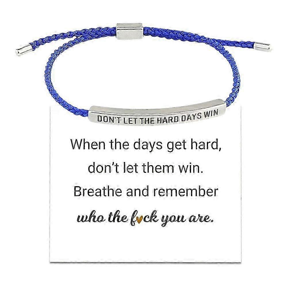 DON T LET THE HARD DAYS WIN Motivational Tube BraceletsU.K-Fast