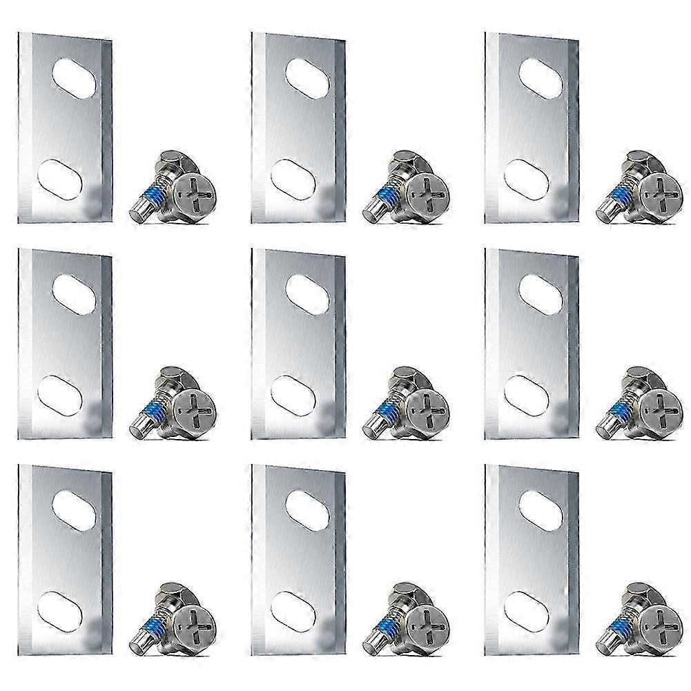 9Pcs for Robomow RK Series Replacement Blades Lawn Mower Blades with Screws Enhanced Cutting Precision Silver