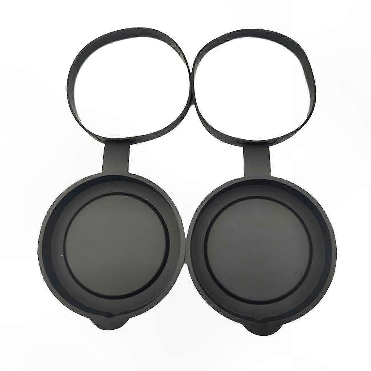 2-Pack Protective Rubber Lens Caps for Binoculars 61-63mm Objective Cover