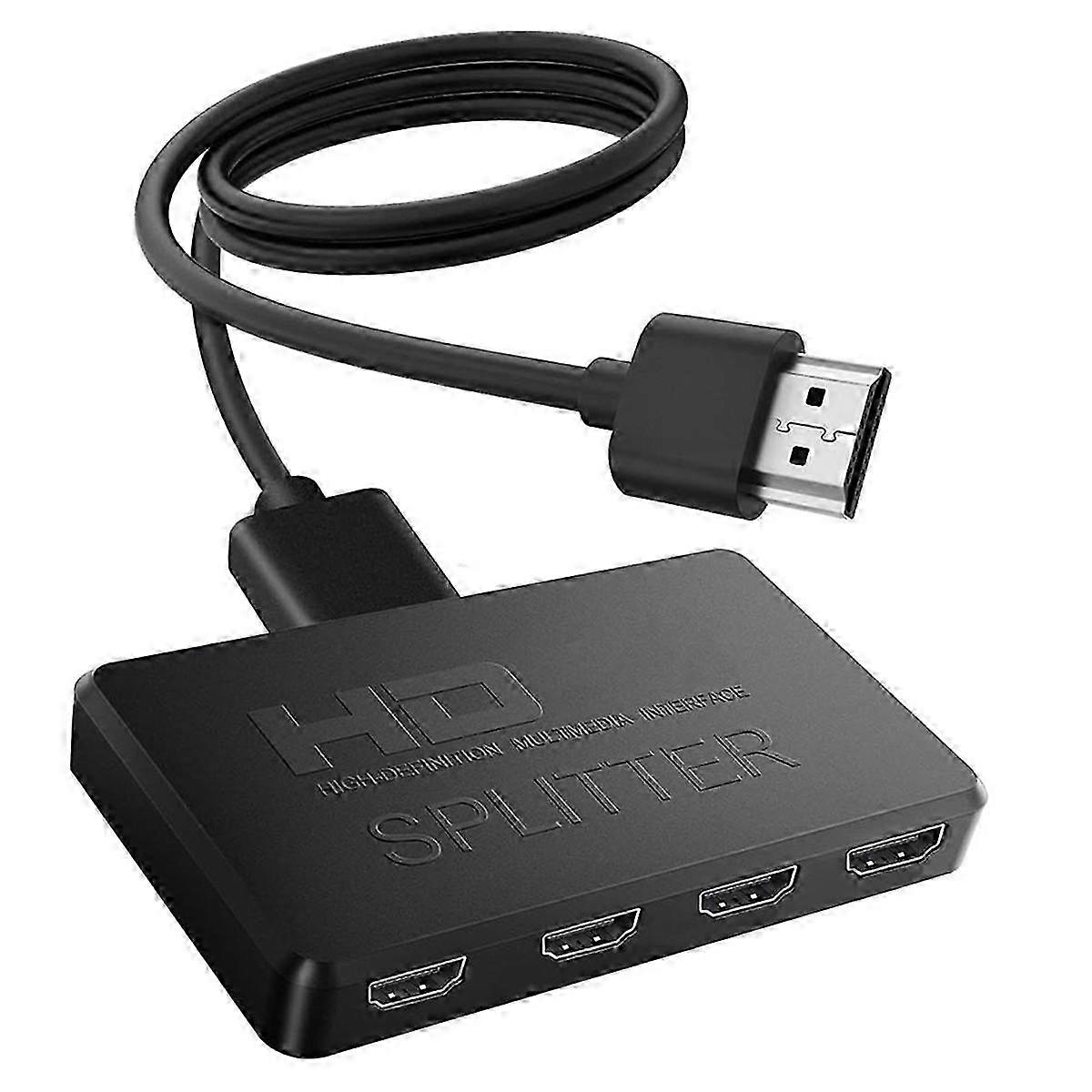 1 in 4 Out 4K Video Splitter for TV Boxes HDTVs with Audio Sync