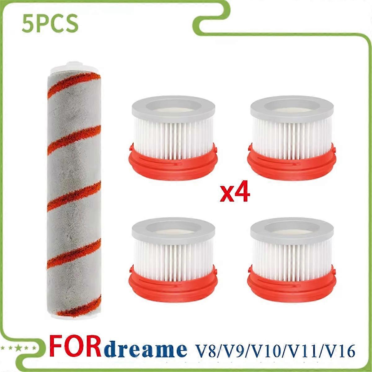 Replacement Accessories Kit for V11 V10 V9 V9B V9D V9P V16 V8 - Includes Soft Brush Roller and Hepa Filter