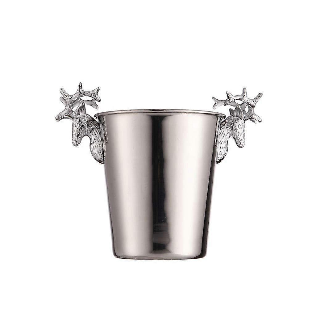 Ice Buckets Stainless Steel Portable Ice Bucket For Hotel, Wine And Champagne, Party, Camping Tableware Kit