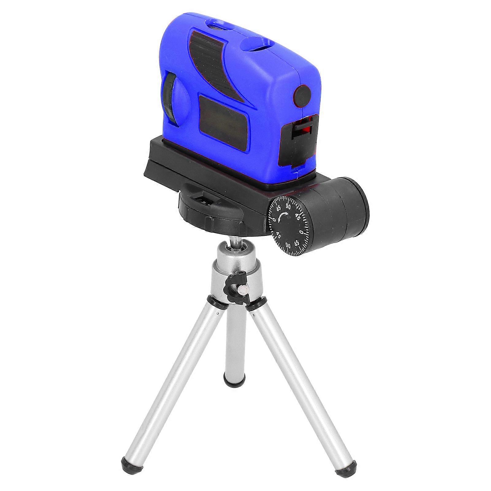 Red Beam Level Tool Durable ABS Convenient Practical Measurement Equipment with Base TripodBlue