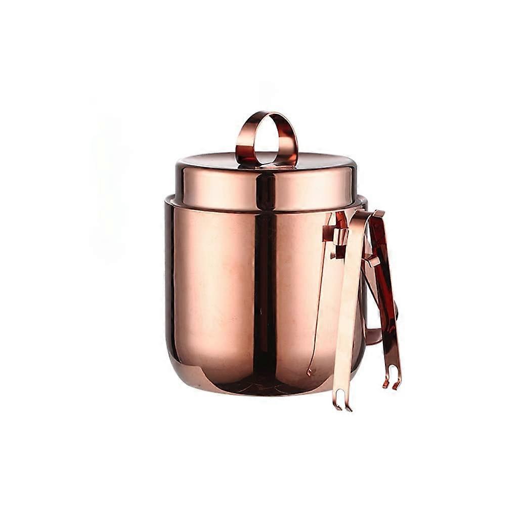 Ice Bucket Thickened Stainless Steel With Cover Double Layer Ice Bucket For Champagne And Wine Ice Cube Bucket