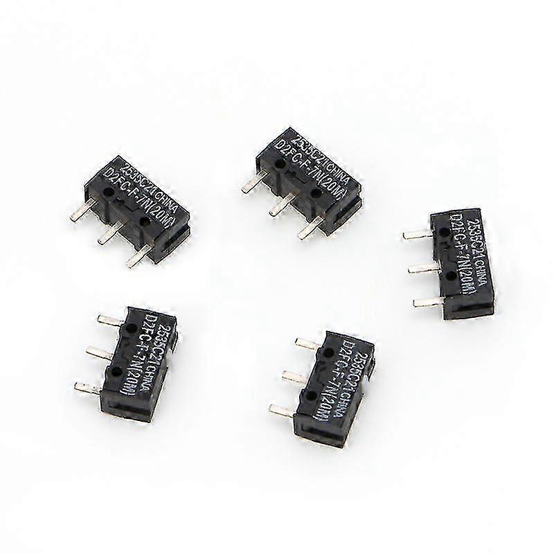 5pcs 20m Micro Switch D2fc-f-7n For Mouse Replacement Substitute Tested