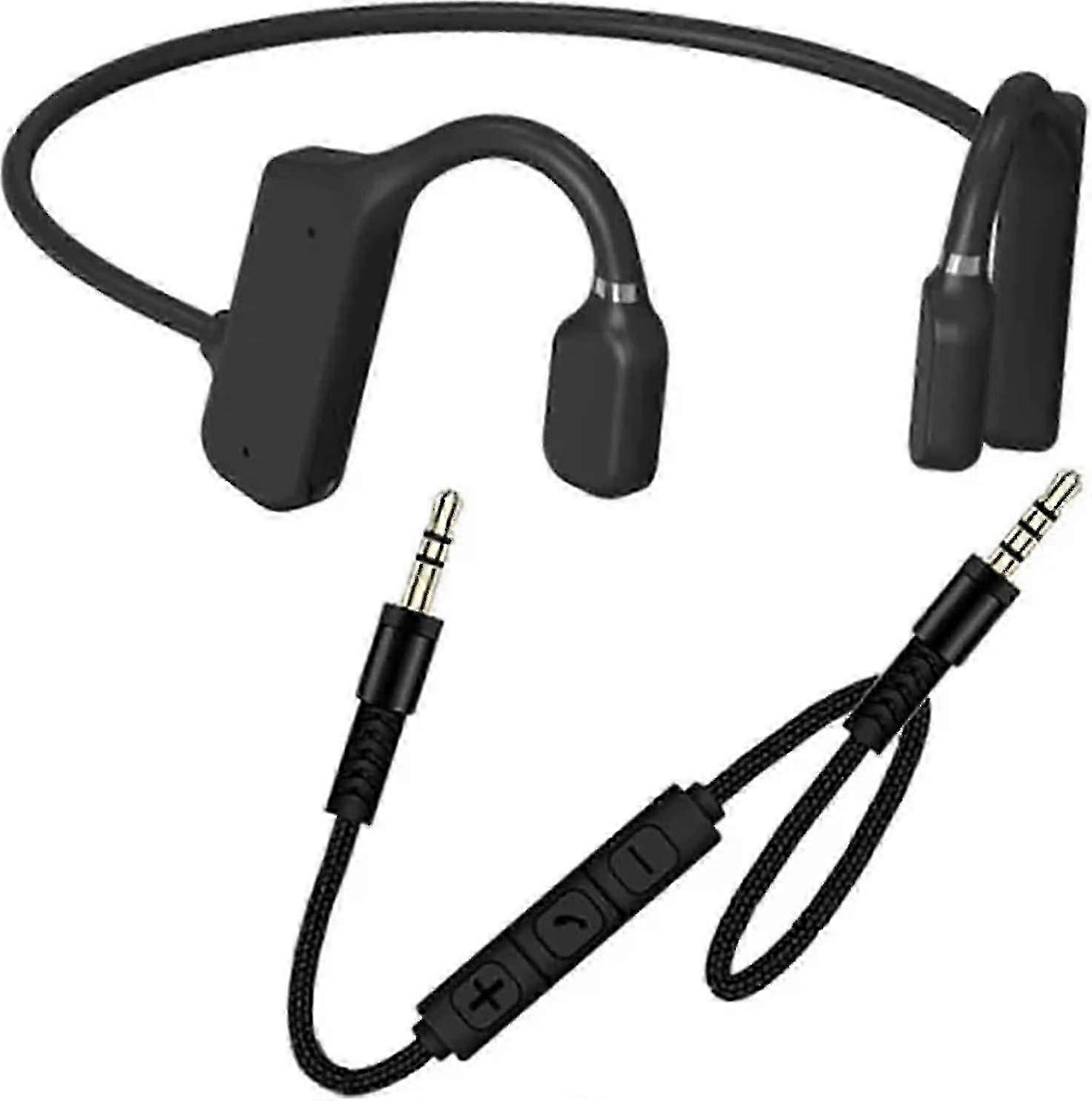 35mm Wired Bone Conduction Headphones with Microphone for Mobile Phones, Computers & Tablets 2025