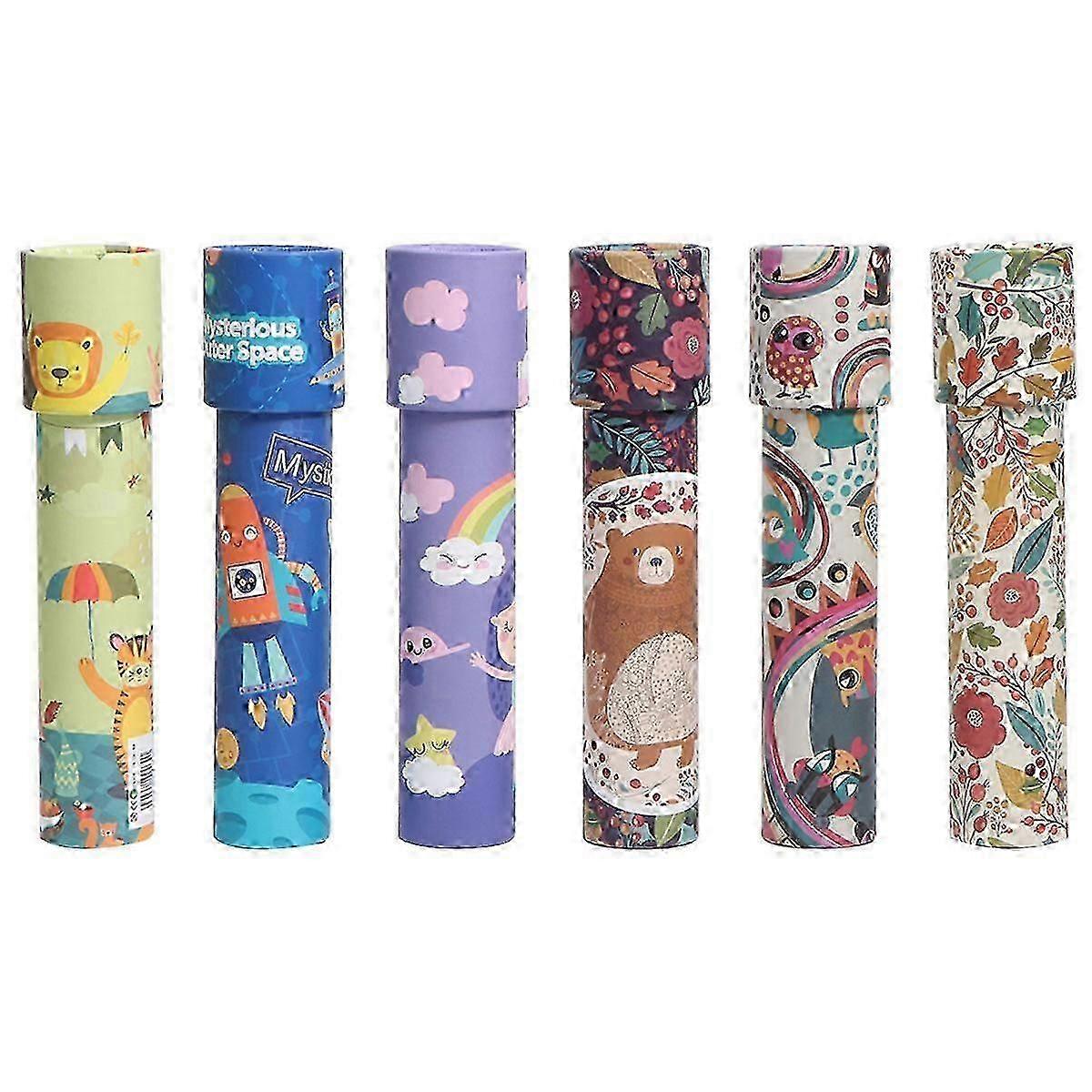 6pcs Kaleidoscope Toys Colorful Children's Day Gifts Educational Kindergarten Kids Polygon Kaleidoscope Toys For Girl Boy (random Color)