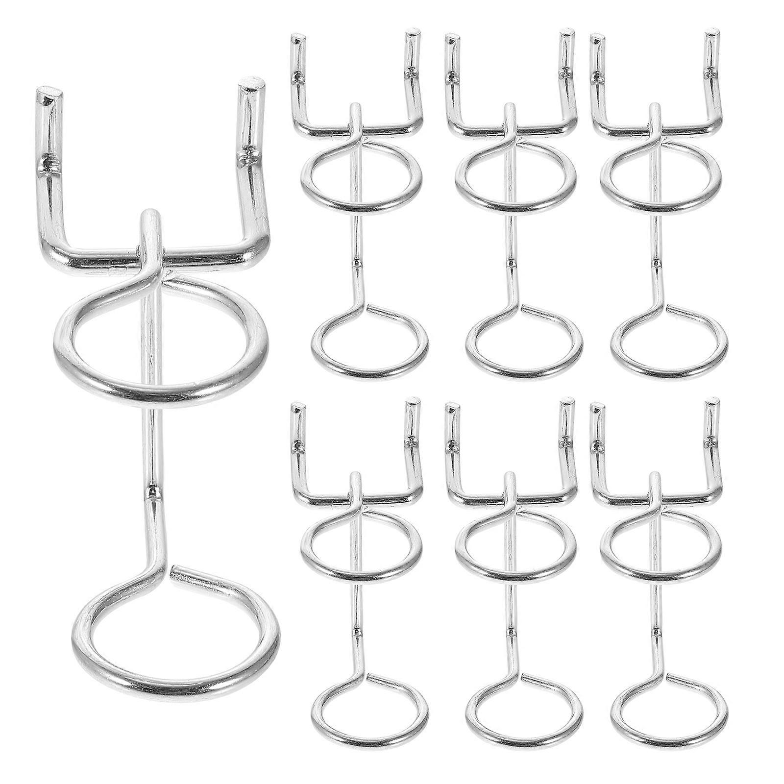 Silver Pegboard Screwdriver Holders with Double-Ring Racks for Storage 40Pcs