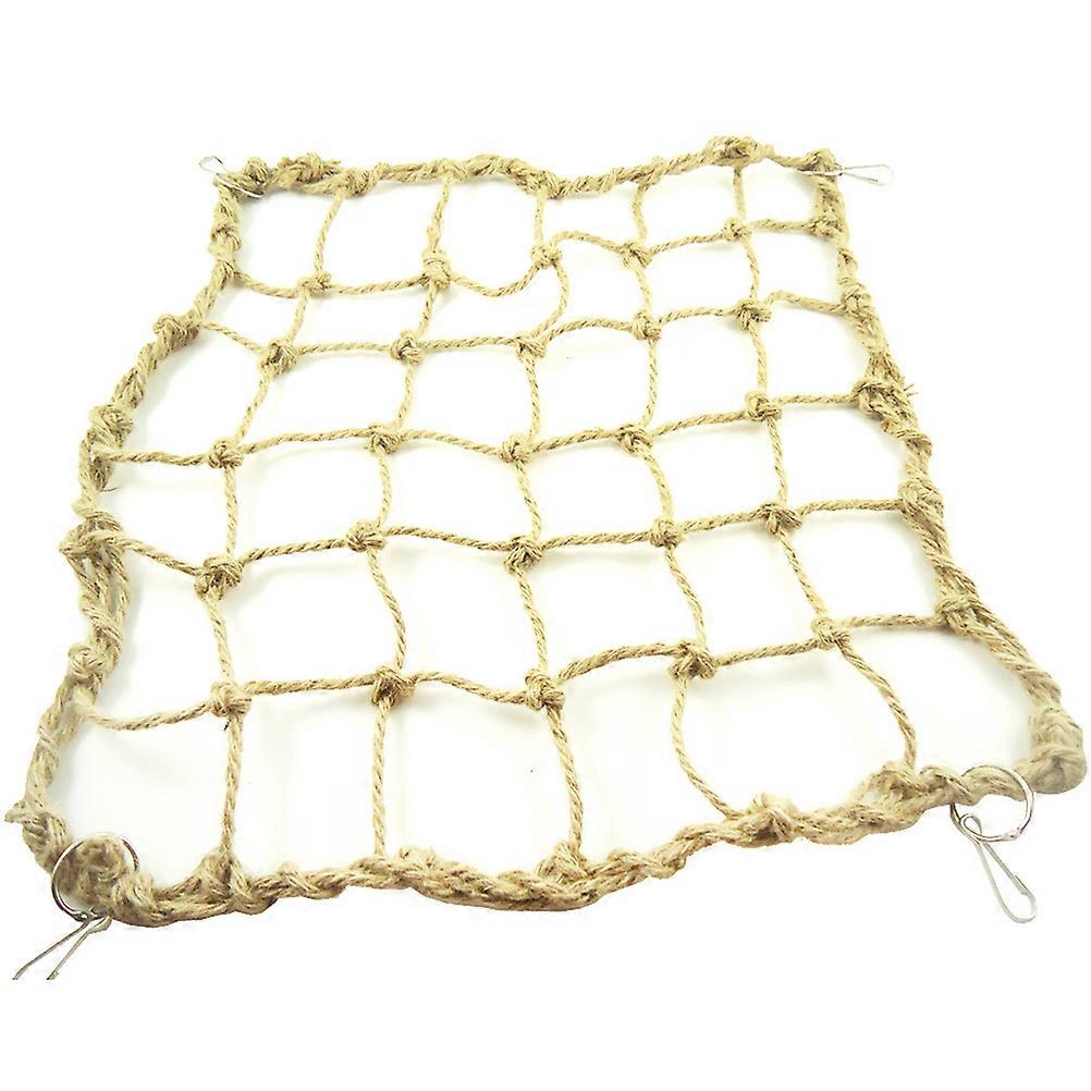 Toy for Parrots Hammock Climbing Net Swing with Hooks for Bird Use