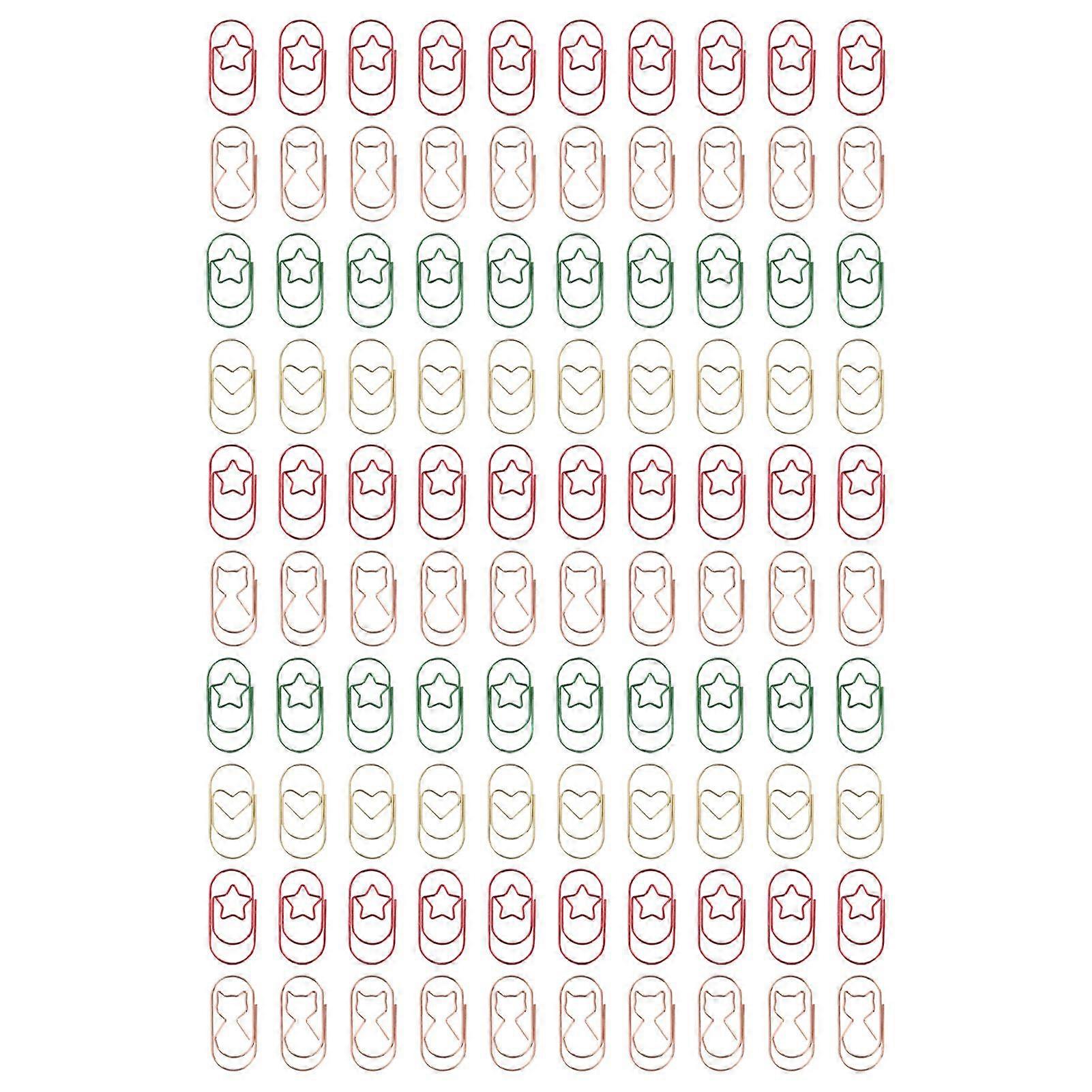 100pcs Large Paper Clips 2in Colorful Slip Resistance Rust Prevention Metallic Cute Paper Clips for Office Daily Use