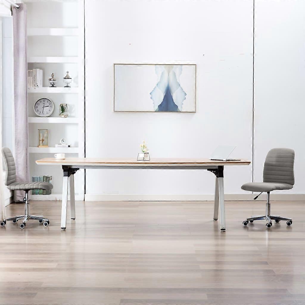 Esszimmerstühle 2 Stk. Hellgrau Stoff