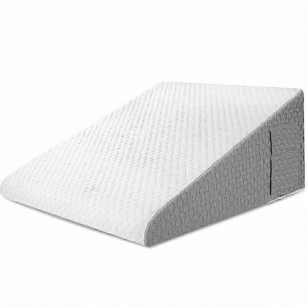 Elevated Wedge Pillow for Sleep Support After Surgery Acid Reflux Triangle Bed Pillow for Home Office Dorm Memory Foam Layer Air Cushion