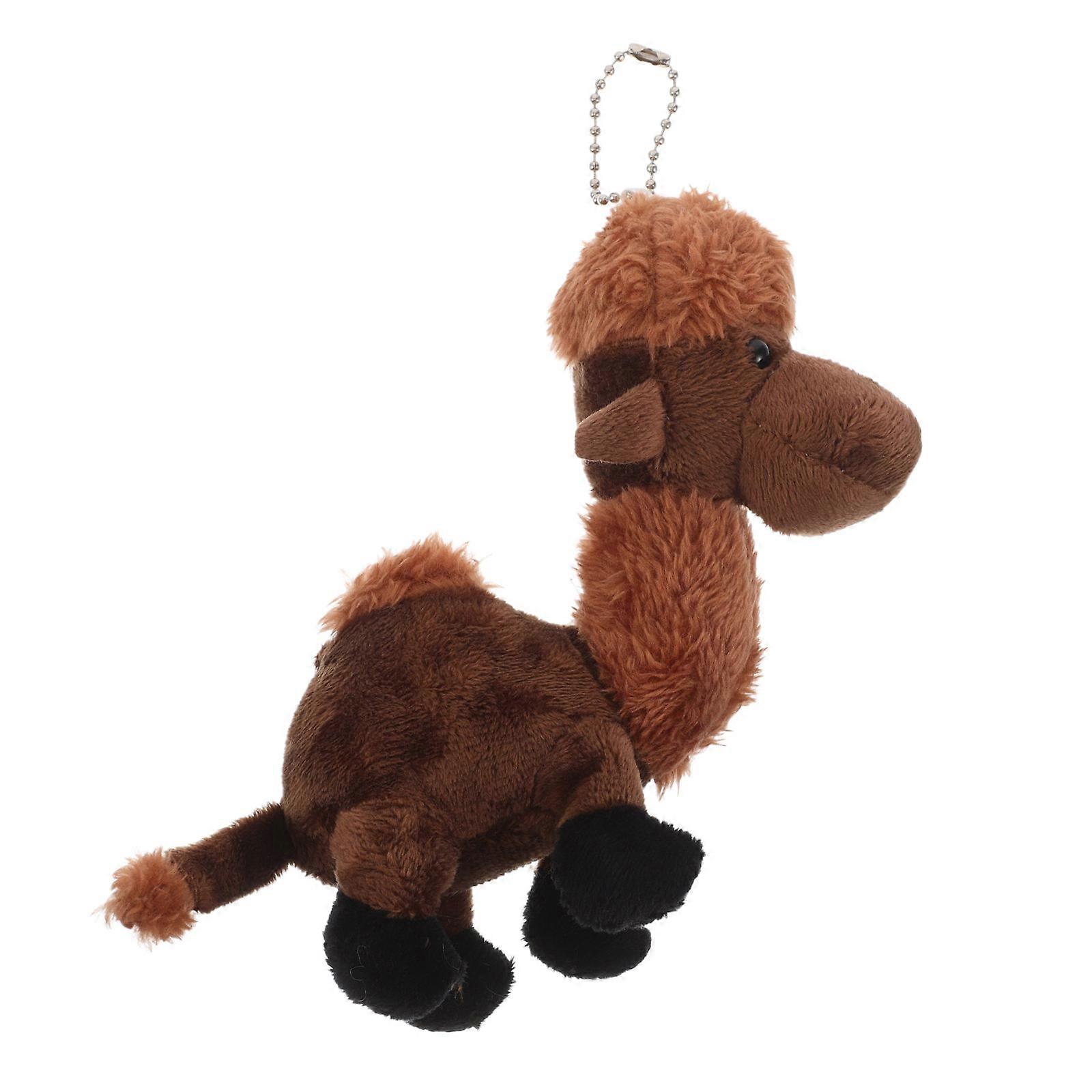 Coffee Color Camel Plush Toy for Kids and Adults 5Pcs Keychain Decoration