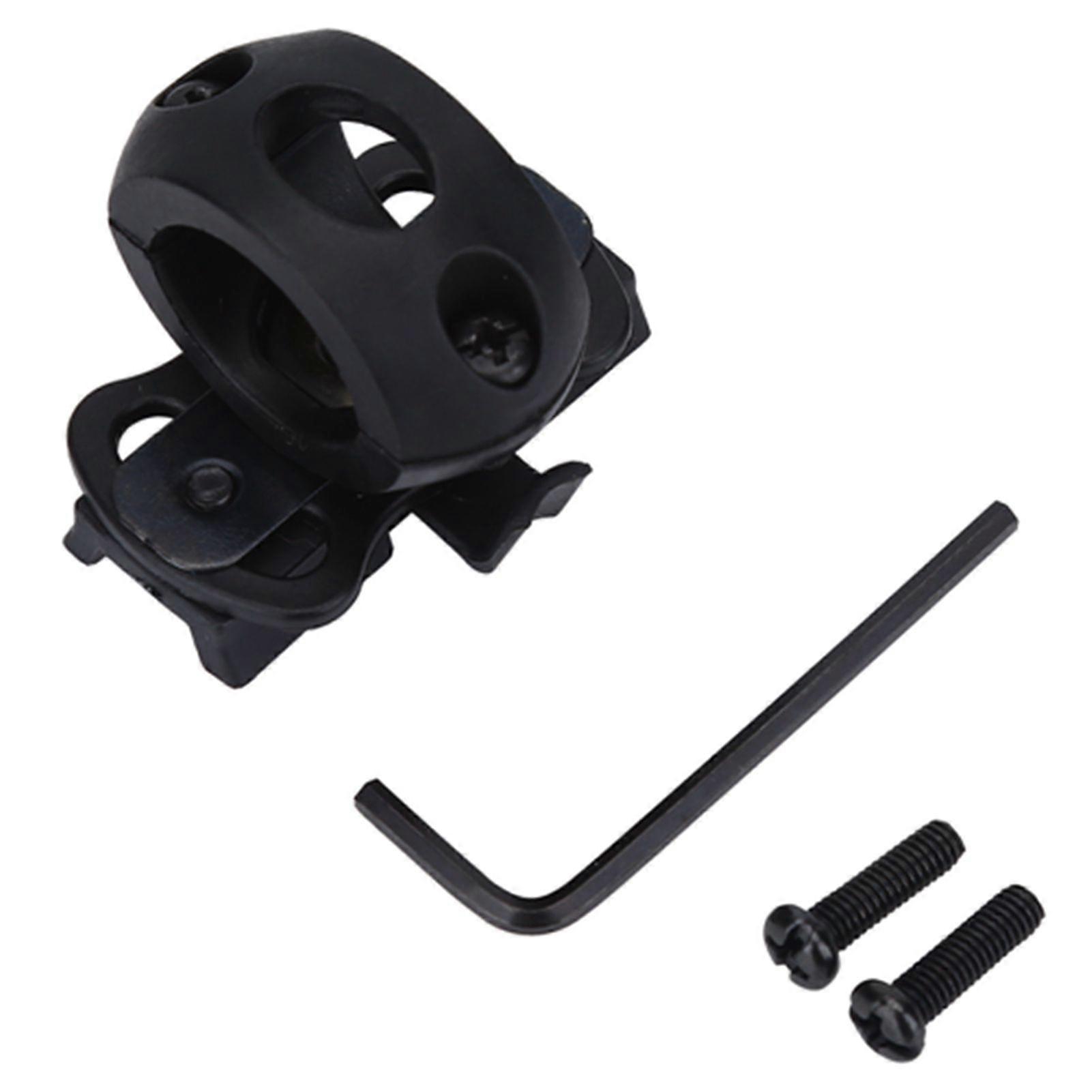 Portable Plastic Torch Mount Flashlight Holder Bracket for Fast Helmet (Black)