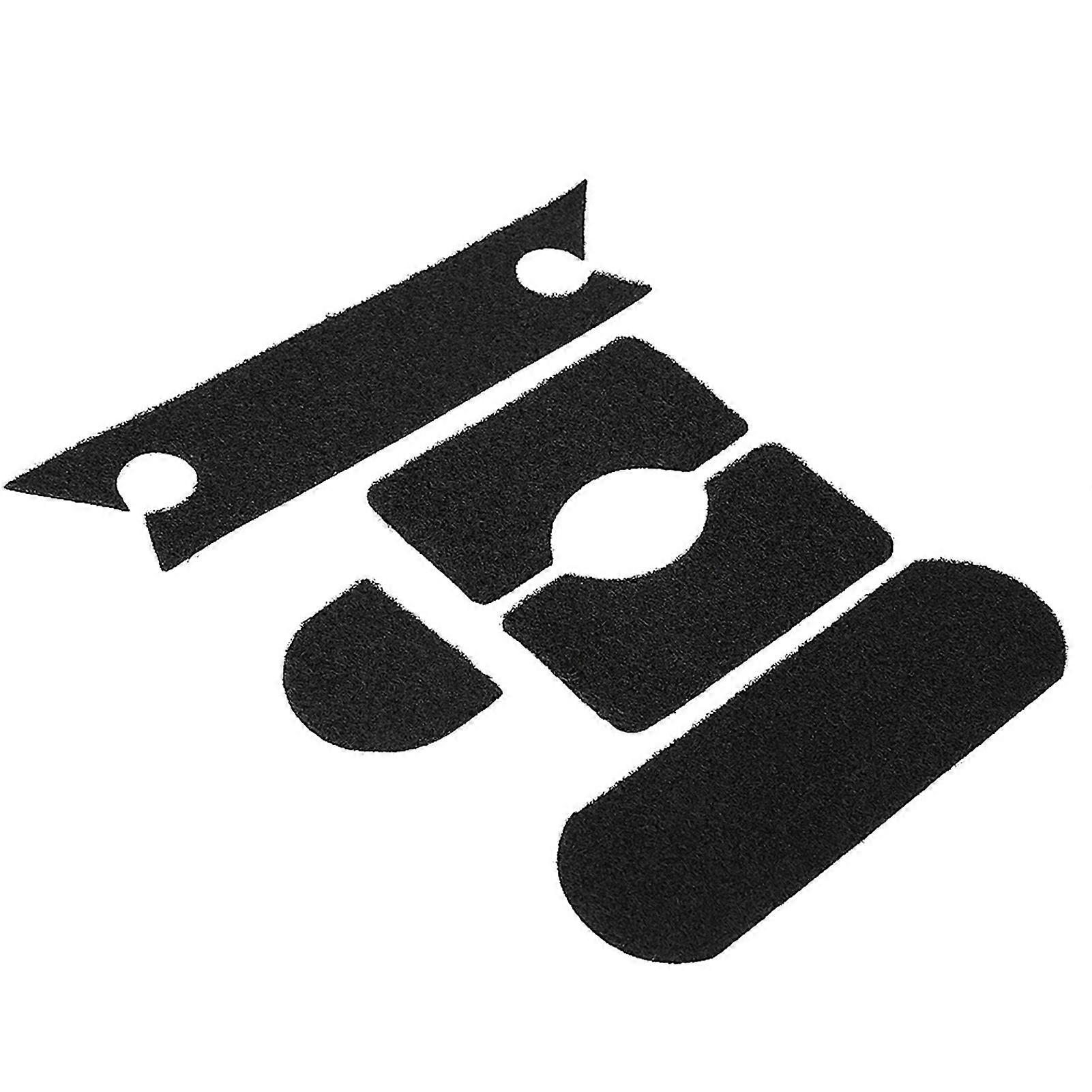 5pcs Strong Adhesive Helmet Patch Hook Loop Sticker Military Accessory (Black)