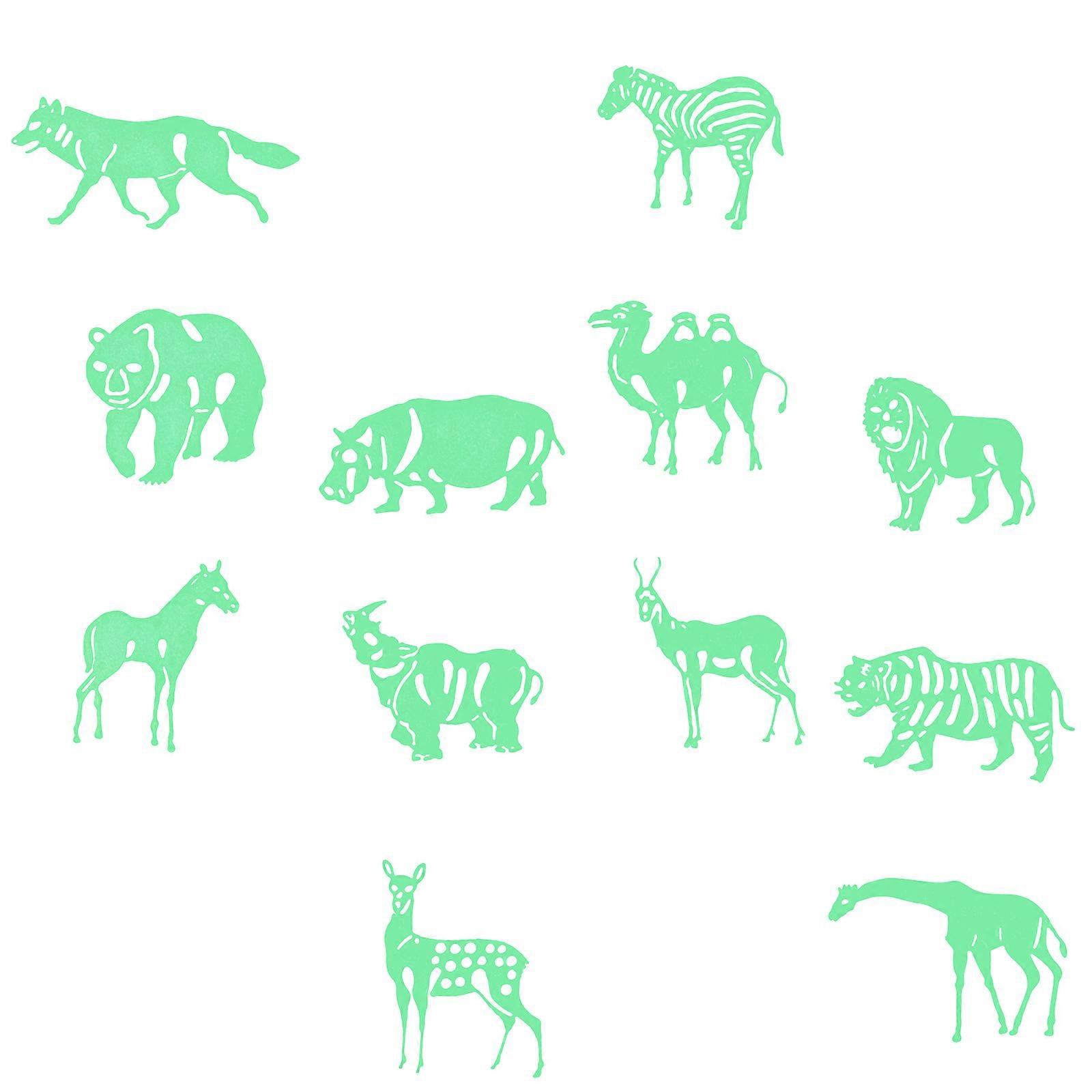 Fluorescent Wall Sticker Creature Shape for Decoration 60Pcs Luminous Decals