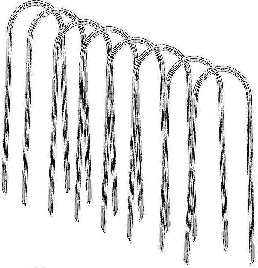 Heavy Duty Galvanized Steel Trampoline Ground Anchors, U-Shaped Wind Stakes with Sharp Ends for Outdoor Safety Security