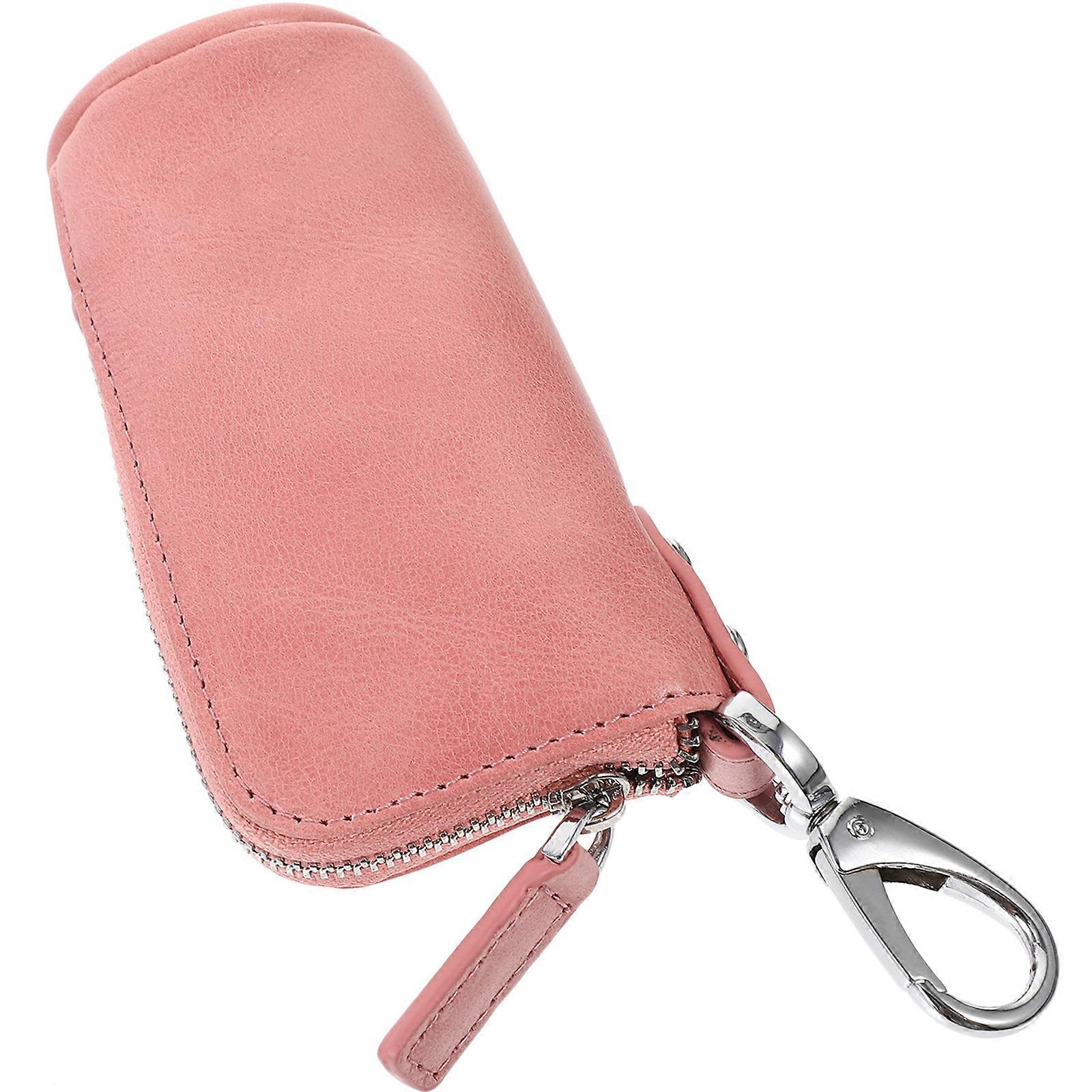 Pink Men Handbag Large Capacity for Storage 2Pcs Business Wallet