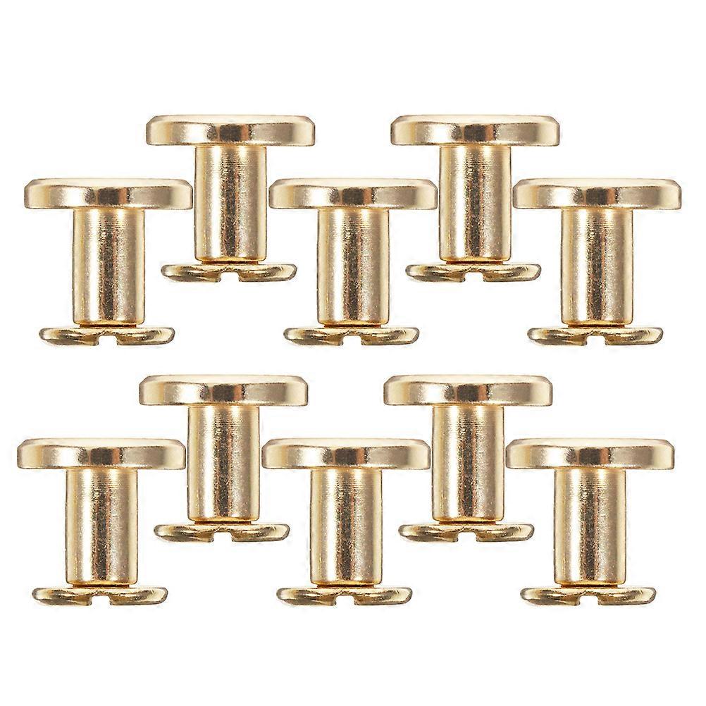 Rivet Fastening Kit for Crafts 20Pcs Zinc Alloy Golden