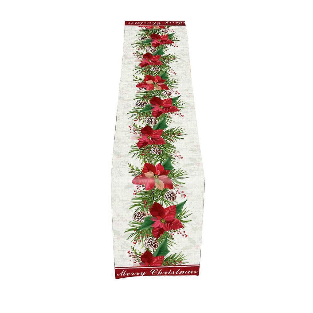 Christmas Anti-stain Table Runner Polyester Mat Tablecloth Wedding