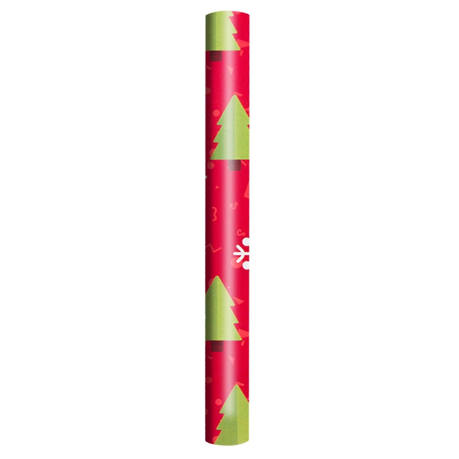 TEVEQ Wild Christmas Red Embossed Foil Gift Wrap - One Roll