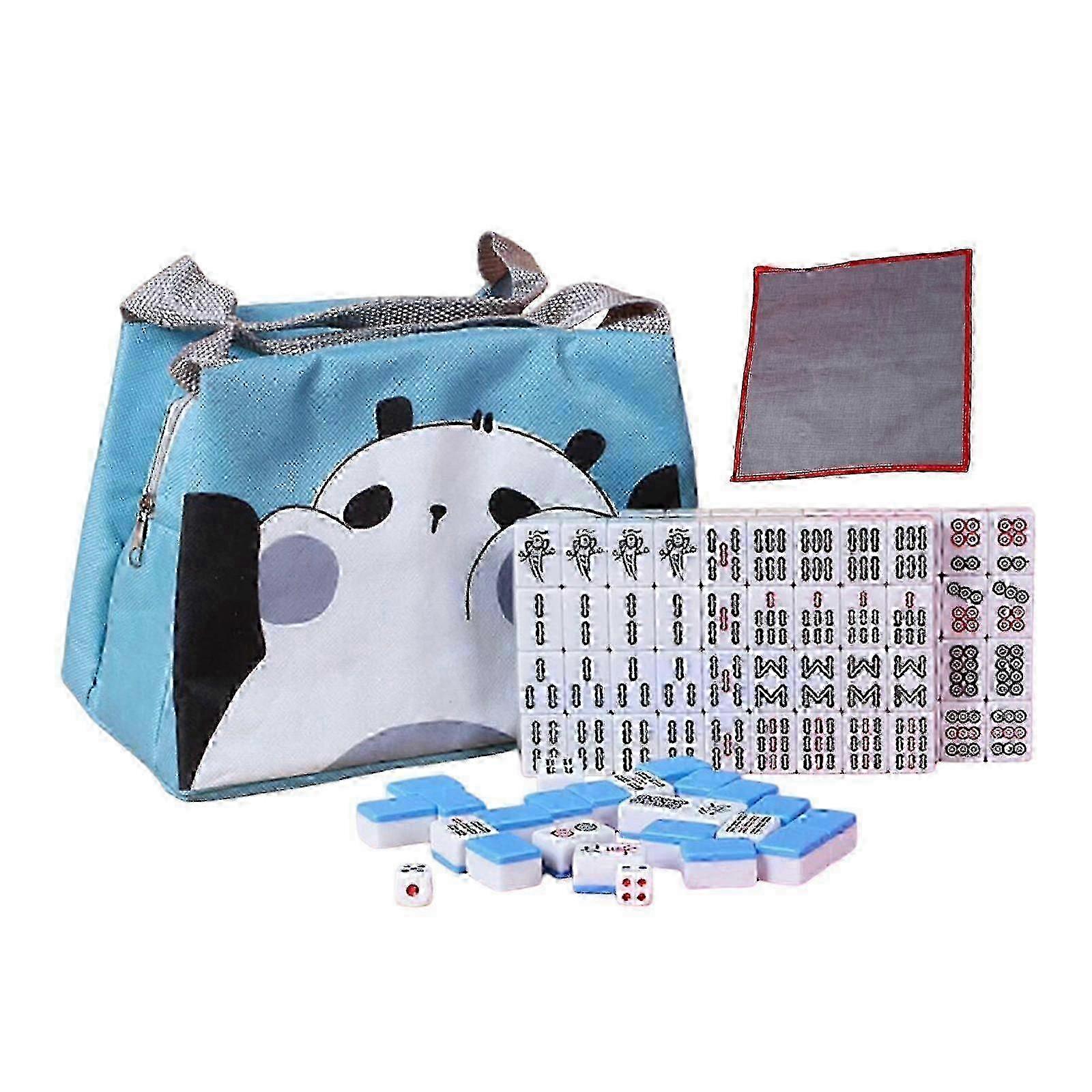 Chinese Mahjong Game Set with 144 Tiles and Dice, Ideal for Boys and Girls, Adults Included, in Yellow Color