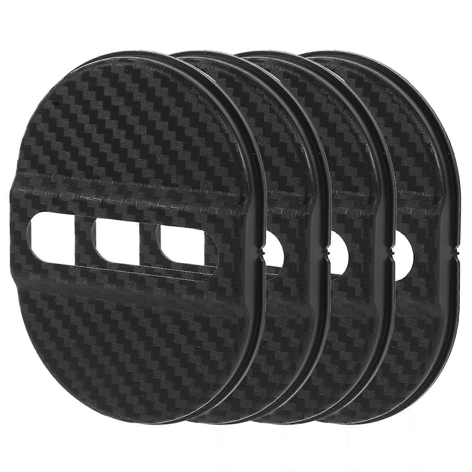 4Pcs Black Door Lock Latch Protector Cover Designed For Car Owners Noise Reduction During Daily Use And Vehicle Maintenance