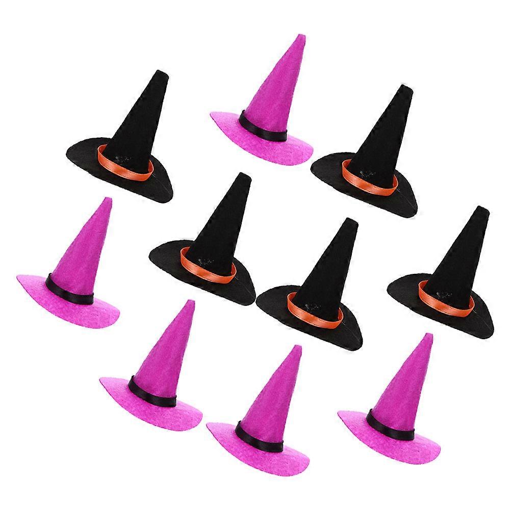 Miniature Witch Hats For Dolls 20Pcs Assorted Color Halloween Party Decoration Small Conical Hats