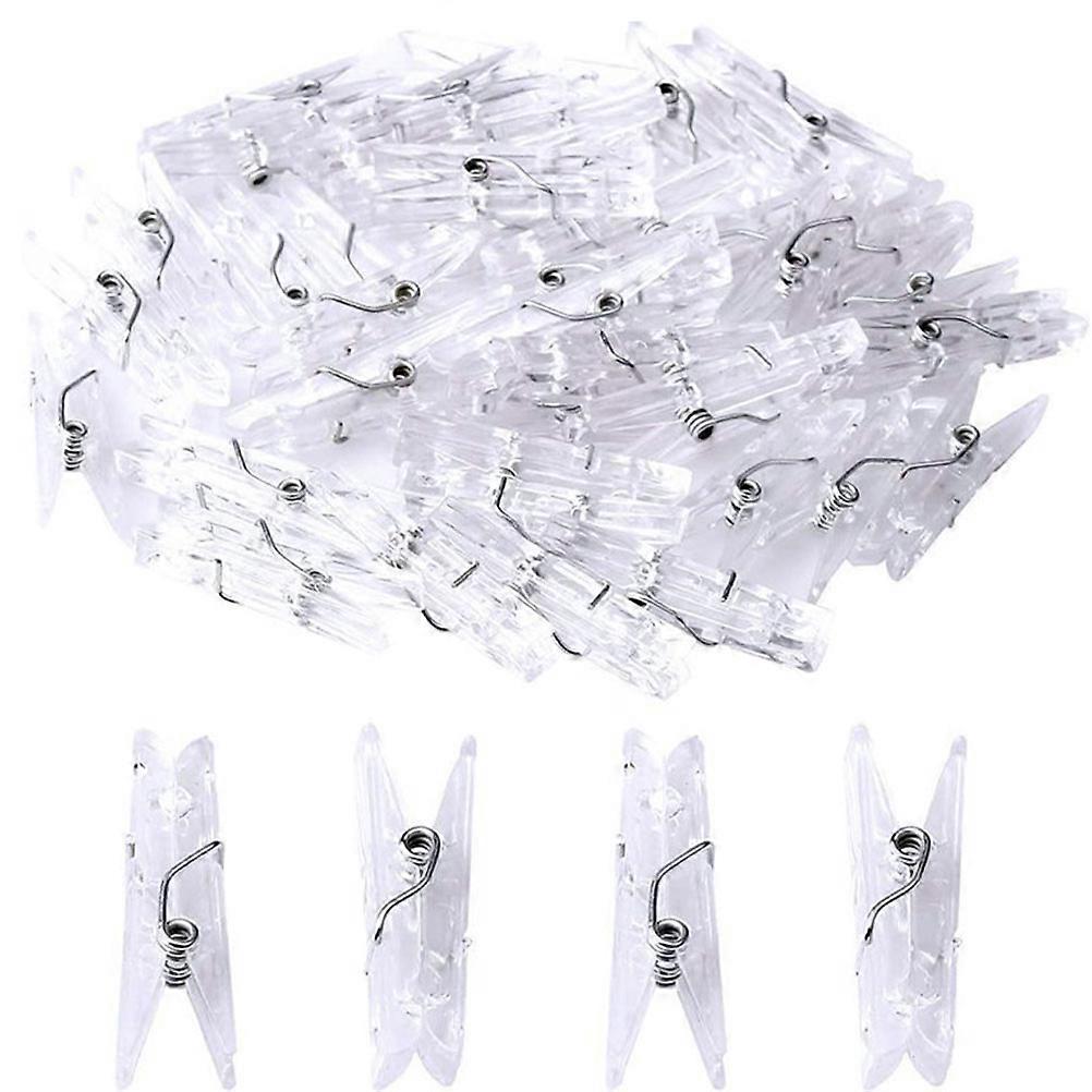 Hanging Wall Clips 500 Pcs Rectangular Plastic Clips For School Projects General Users Children 3.6X0.6CM
