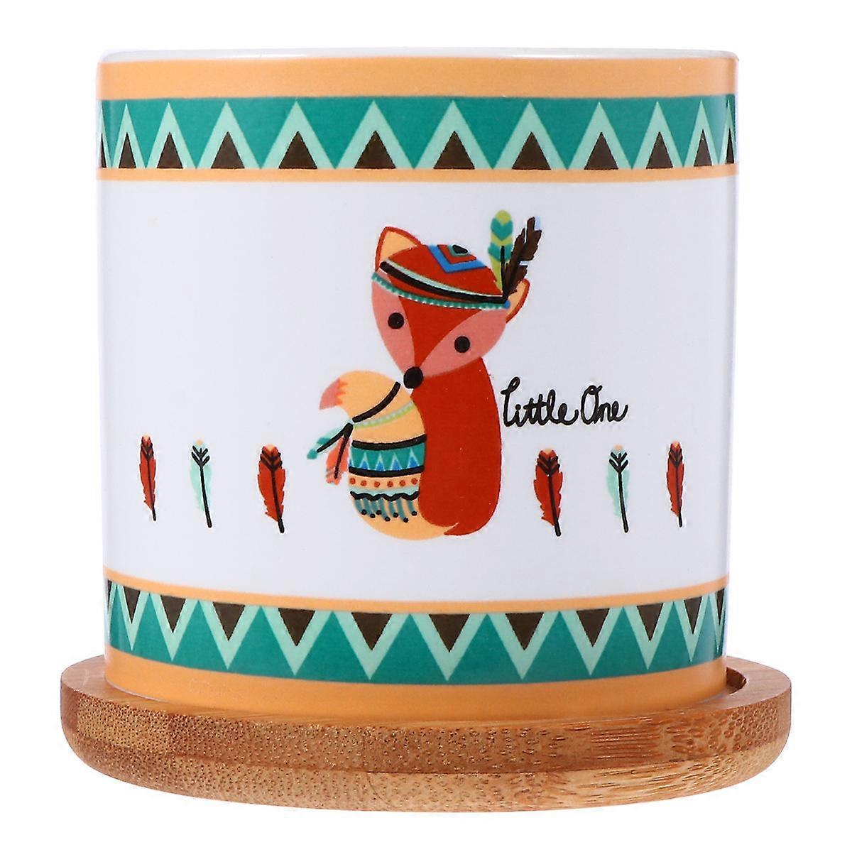 Gardening Flowerpot Cartoon Ceramic Succulent Planter for Use 2Pcs